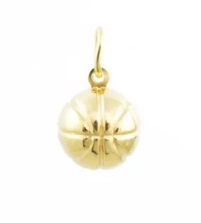 14 Kt Yellow Gold Basketball Charm