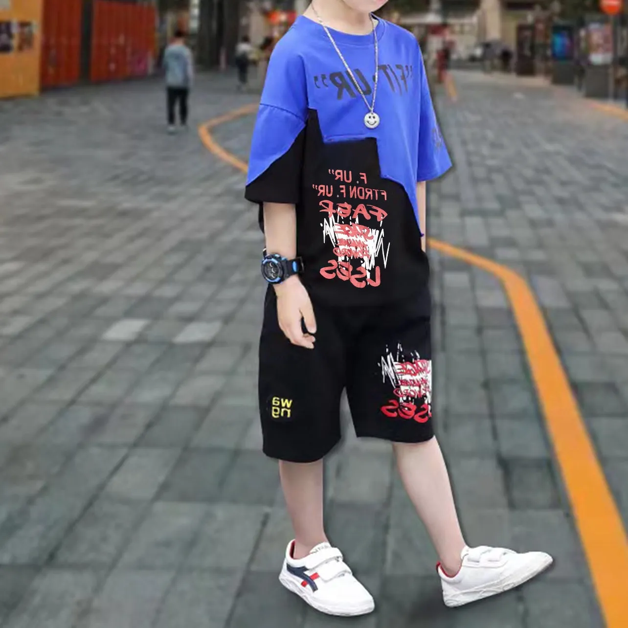 2 Pcs Boys Pants Suit  282615 -  (5-6Y)