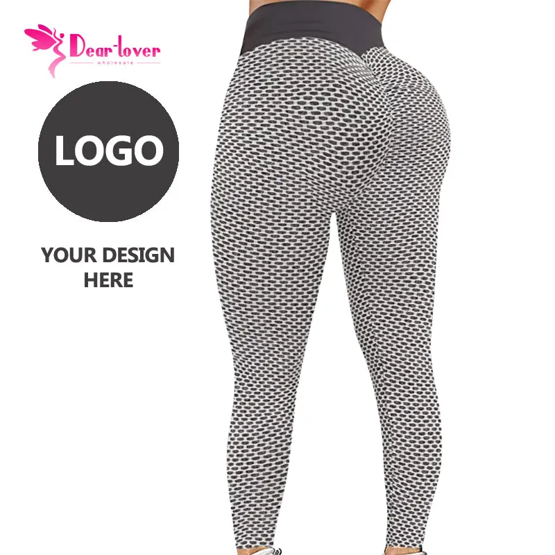 2023 Custom Logo Compression Bluk Black Fitness Gym Scrunch Butt Lifting High Waist Workout Yoga Tights Leggings For Women