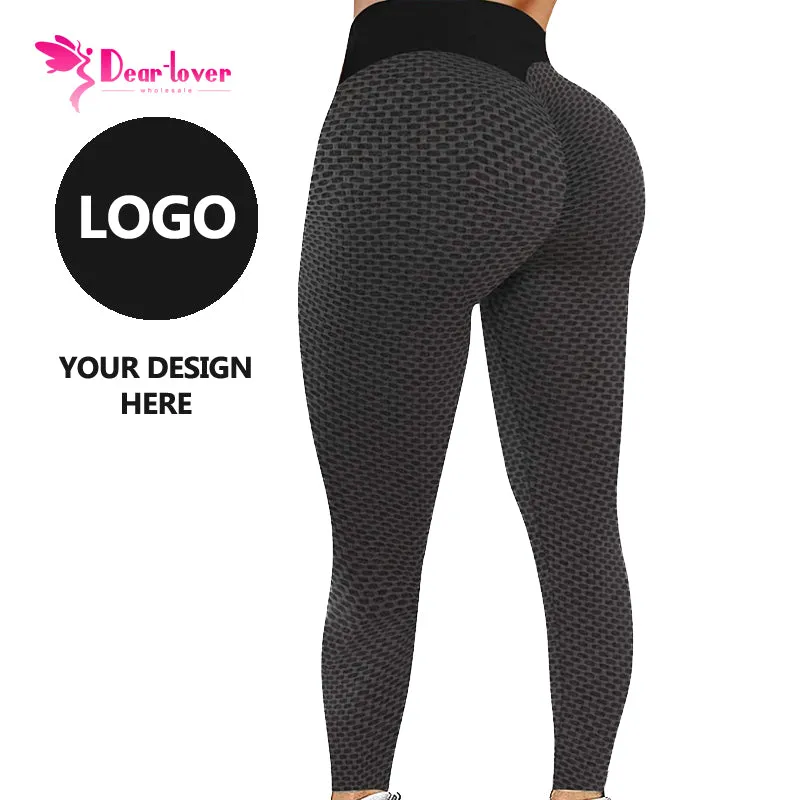 2023 Custom Logo Compression Bluk Black Fitness Gym Scrunch Butt Lifting High Waist Workout Yoga Tights Leggings For Women