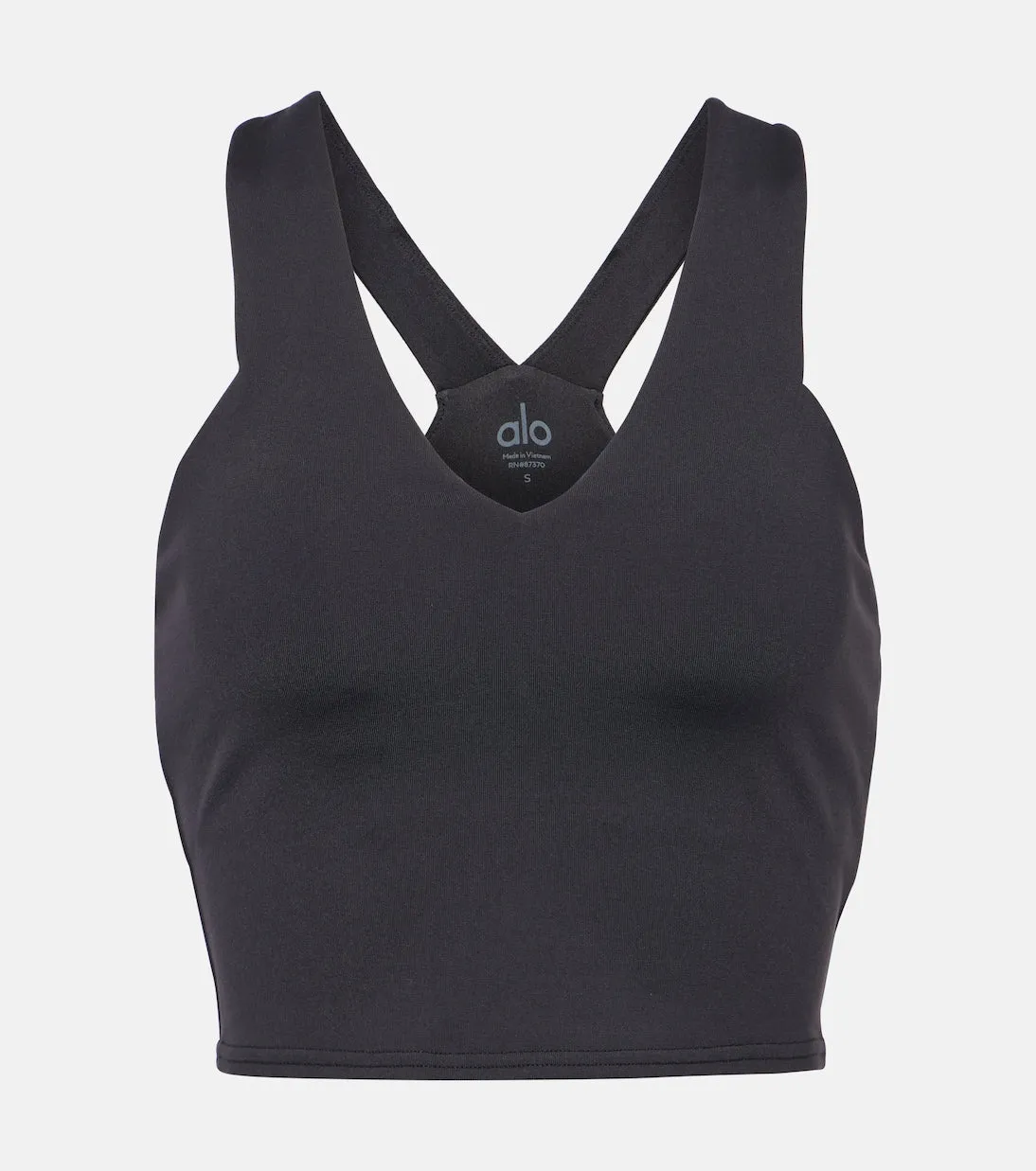 airbrush real Alo Yoga sports bra, black