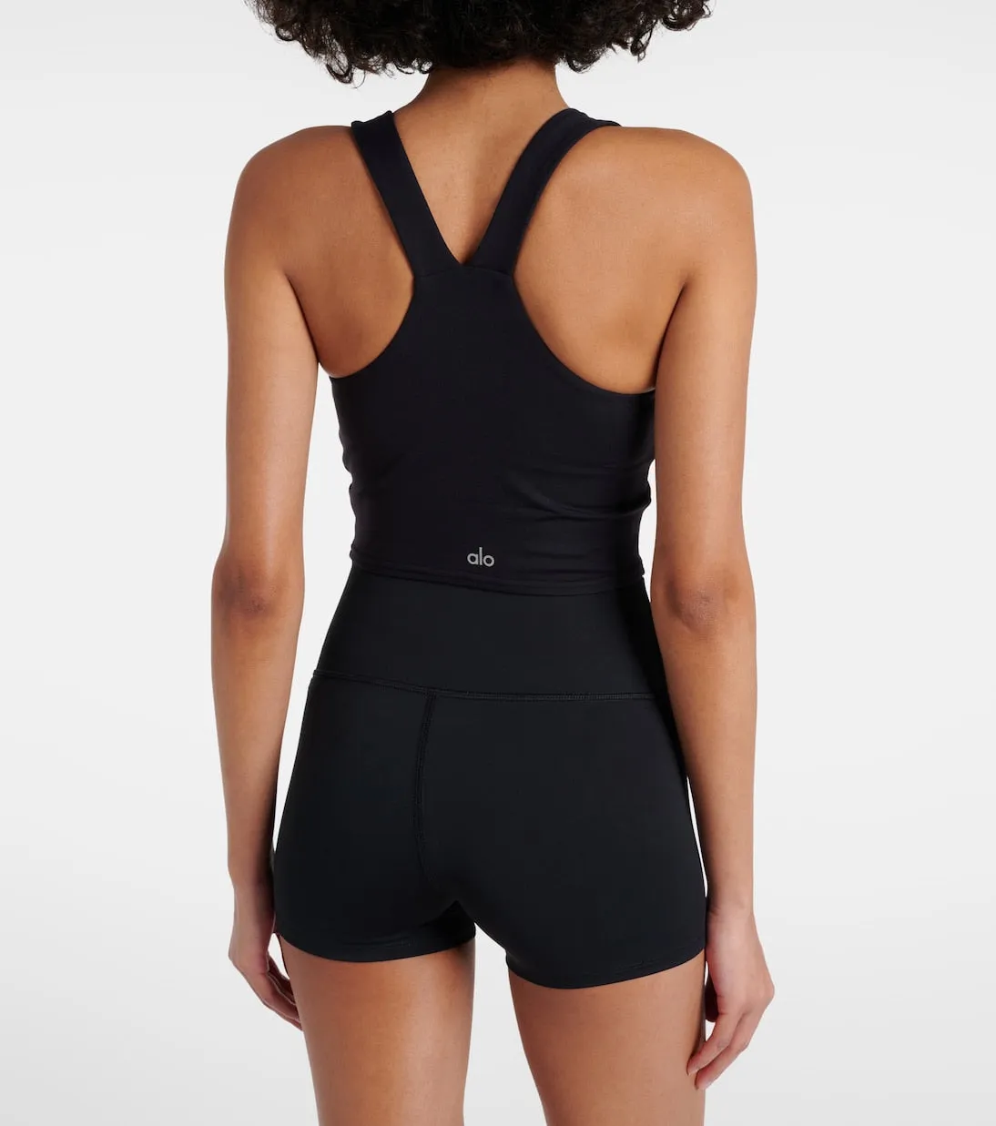 airbrush real Alo Yoga sports bra, black