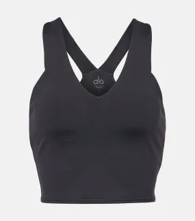airbrush real Alo Yoga sports bra, black