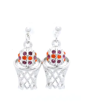 Basketball Earrings POST - Purple/Hyacinth