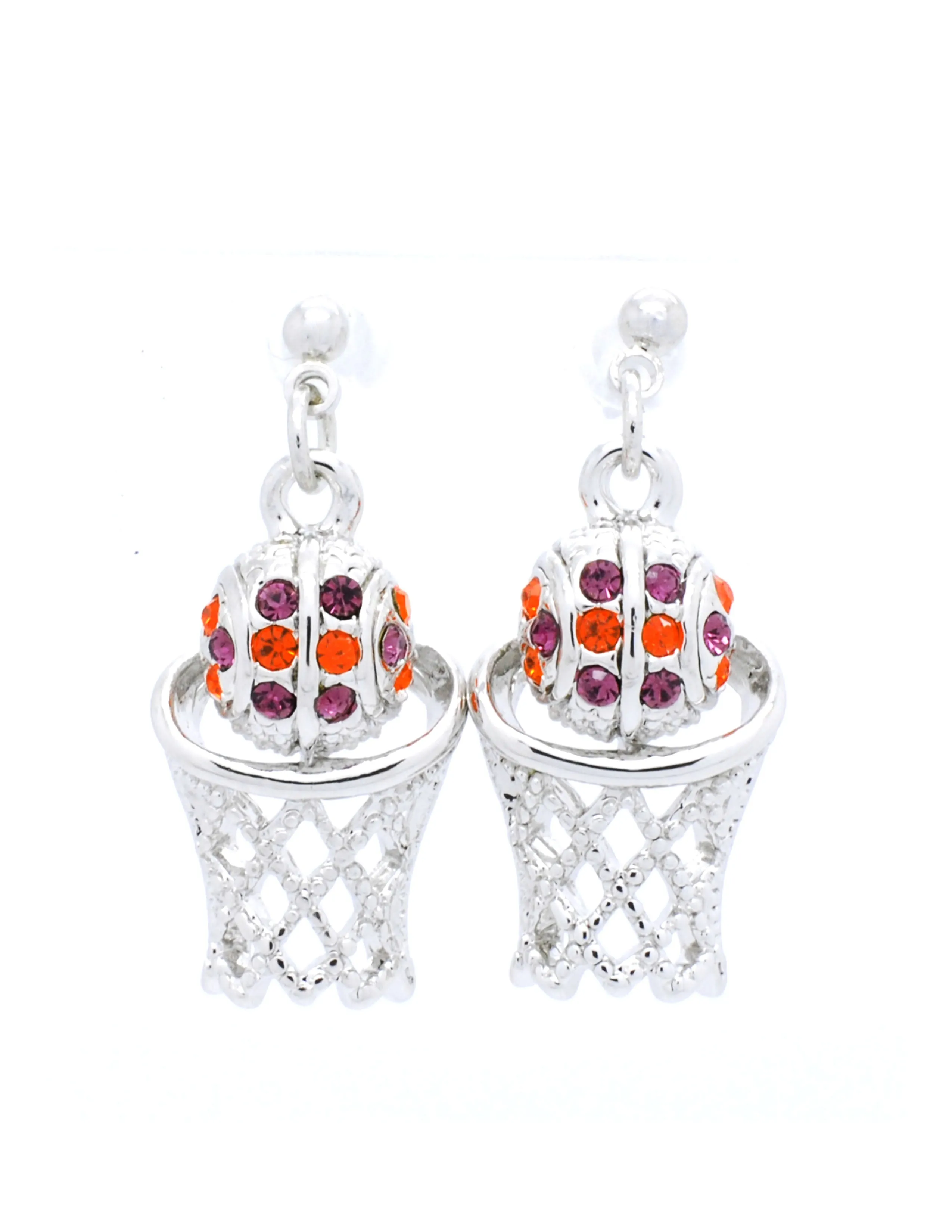 Basketball Earrings POST - Purple/Hyacinth