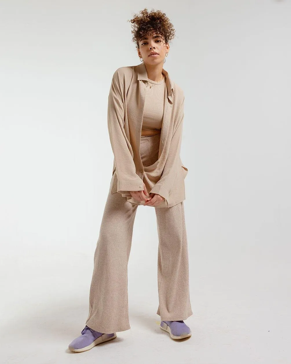 Beige Oversized Shirt