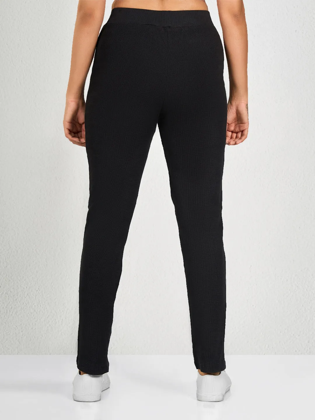 Black Solid BS Track Pant