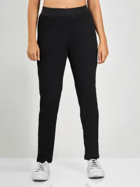 Black Solid BS Track Pant