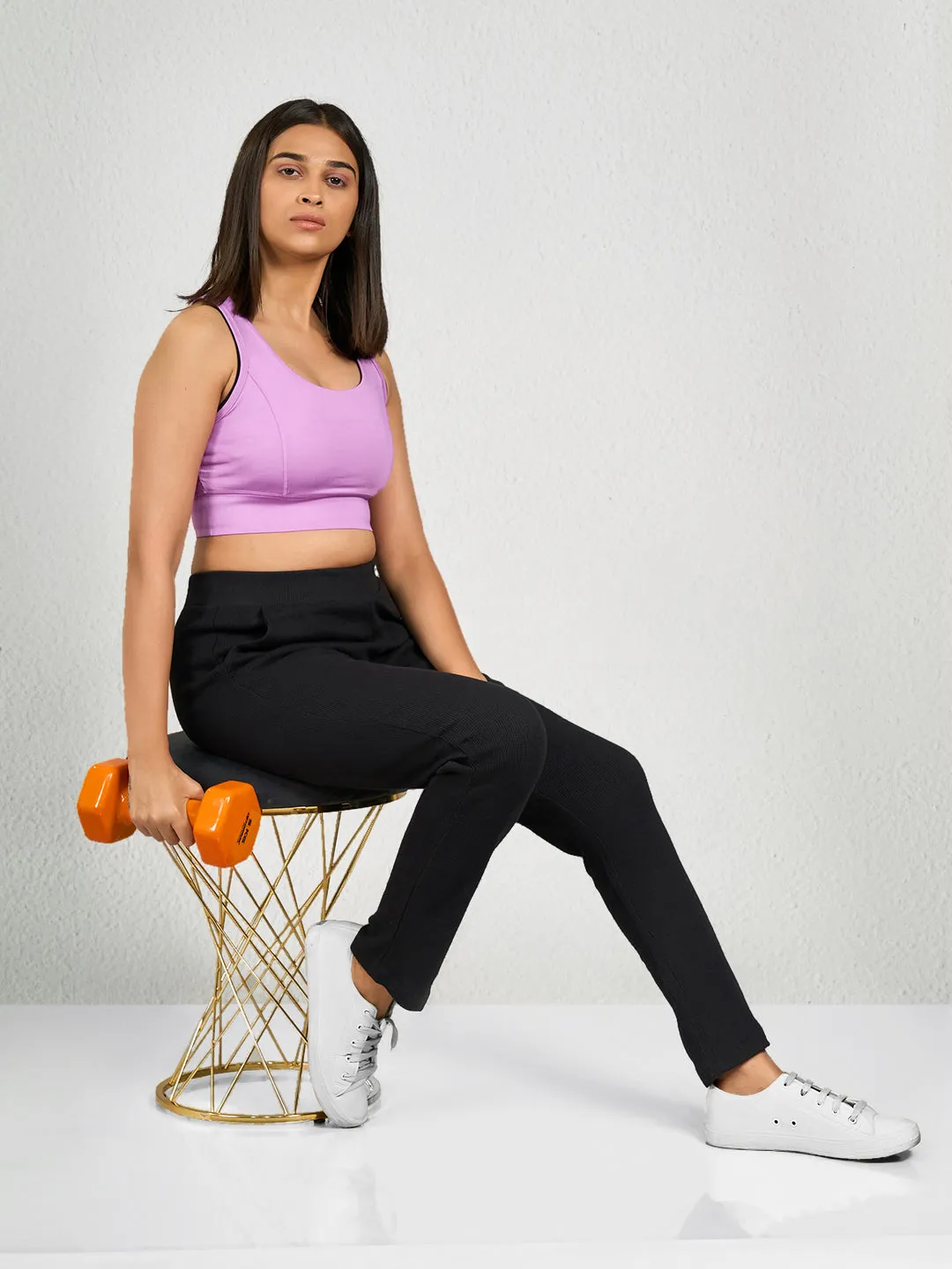 Black Solid BS Track Pant