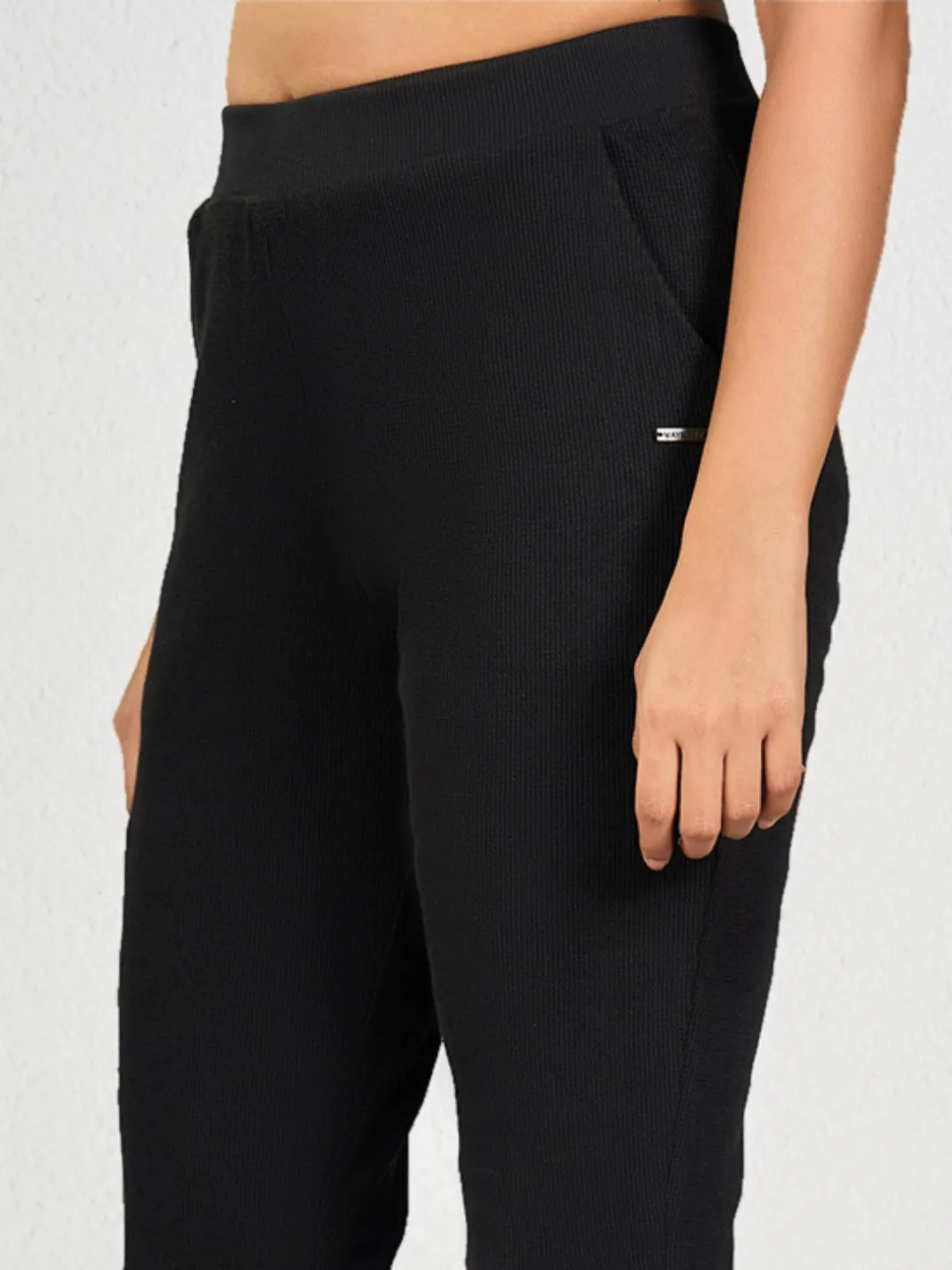 Black Solid BS Track Pant