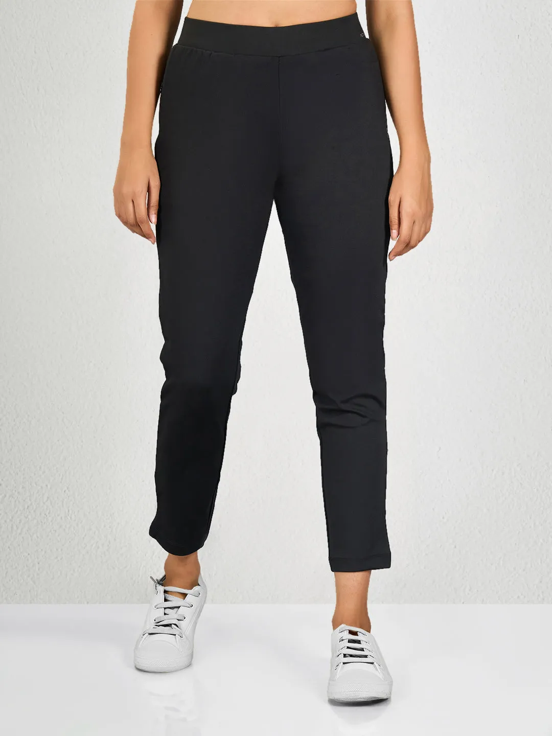 Black Solid PT Yoga Pants