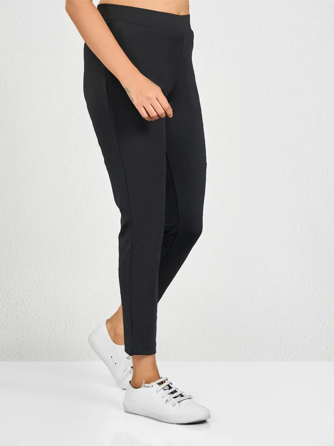 Black Solid PT Yoga Pants