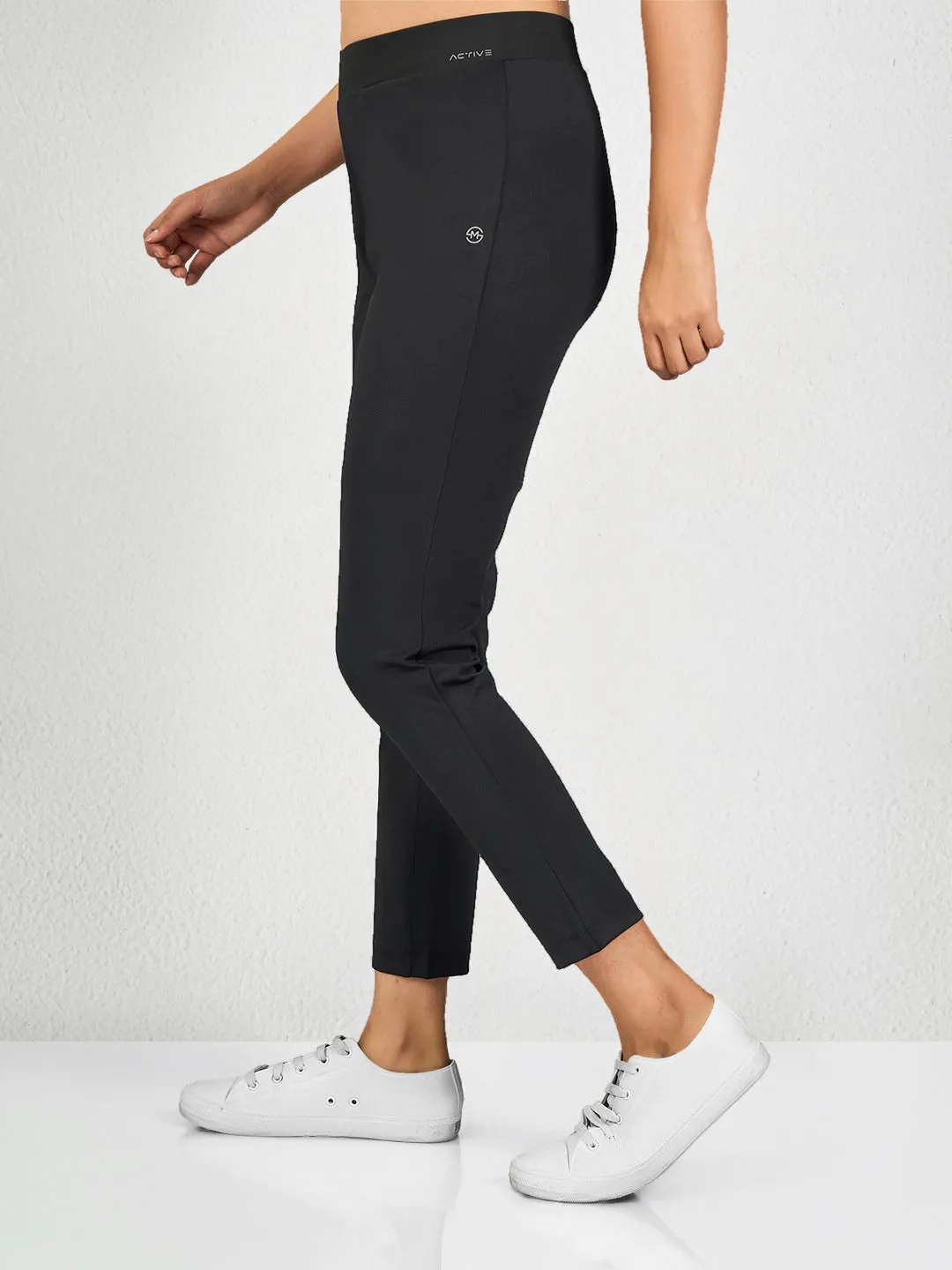 Black Solid PT Yoga Pants