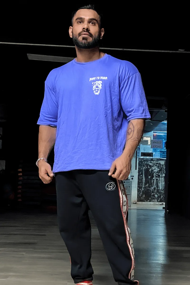 Born To Roar Oversized T-shirt (Blueberry)