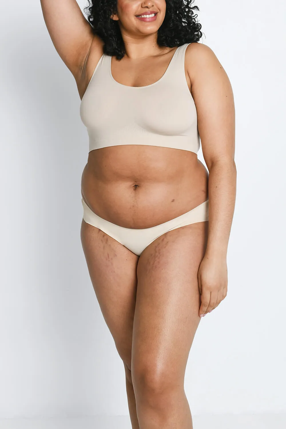 Curve Seamless Brazilian Knickers 3 Pack - Beige
