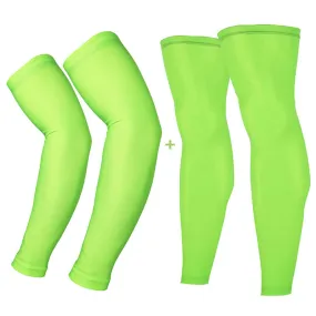 Cycling Legwarmers Sport Safety Running Legging Basketball Soccer Leg Warmers and Arm Sleeves Tights Sportswear Sets