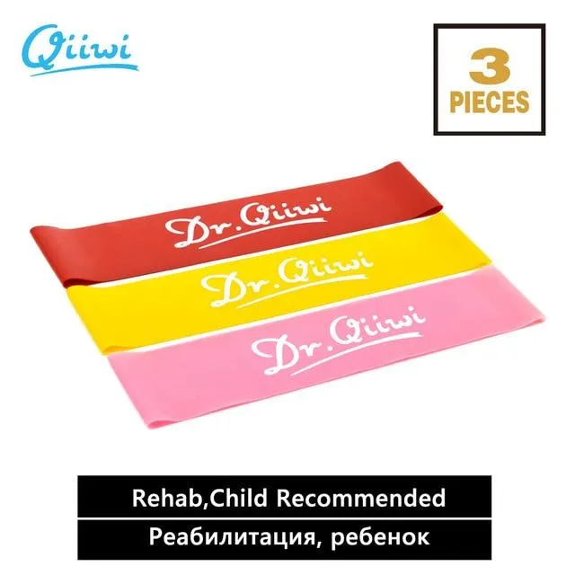 Dr.Qiiwi Elastic Resistance Bands Sets Gum Fitness Equipment Stretching Rubber Loop Band for Yoga Training Workout Exercise