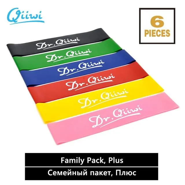 Dr.Qiiwi Elastic Resistance Bands Sets Gum Fitness Equipment Stretching Rubber Loop Band for Yoga Training Workout Exercise
