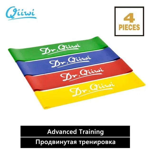 Dr.Qiiwi Elastic Resistance Bands Sets Gum Fitness Equipment Stretching Rubber Loop Band for Yoga Training Workout Exercise