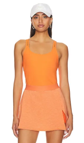 Eleven by Venus Williams Power Midi Tank in Tangerine