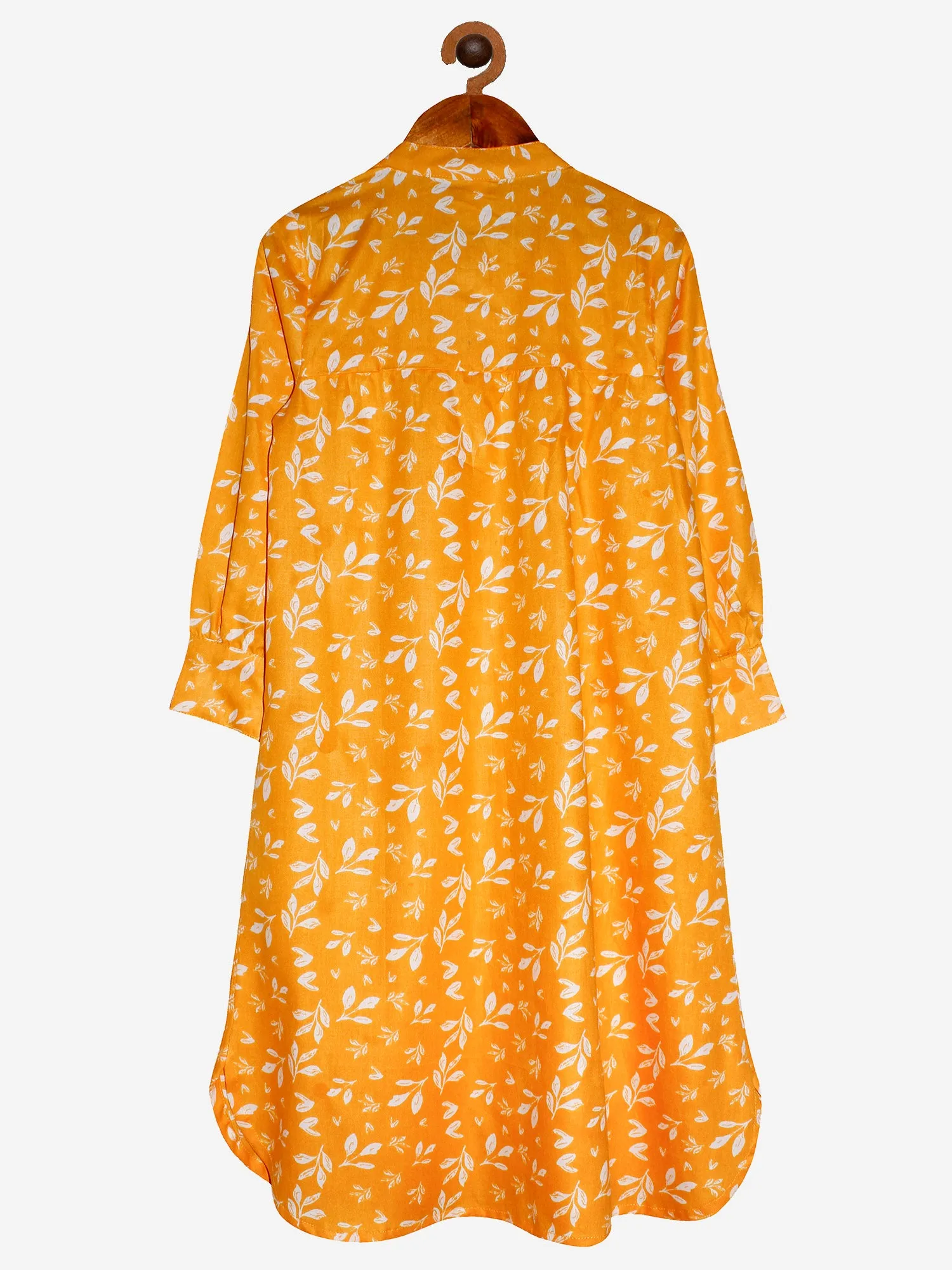 Girls Full Sleeves A-Line Kurta with Leggings - Set