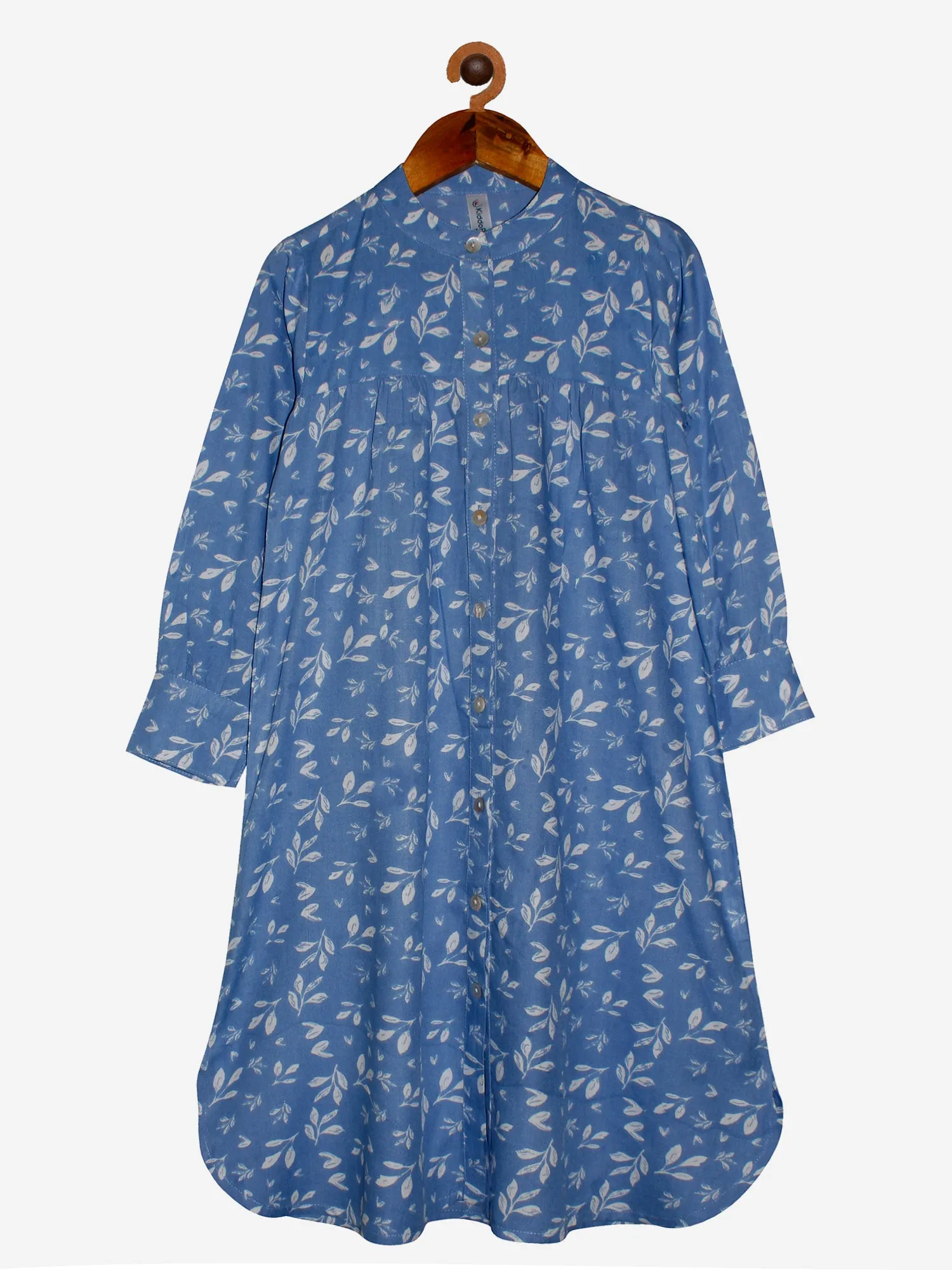 Girls Full Sleeves A-Line Kurta with Leggings - Set