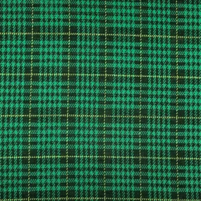 Green and Black Checkered Knit Fabric