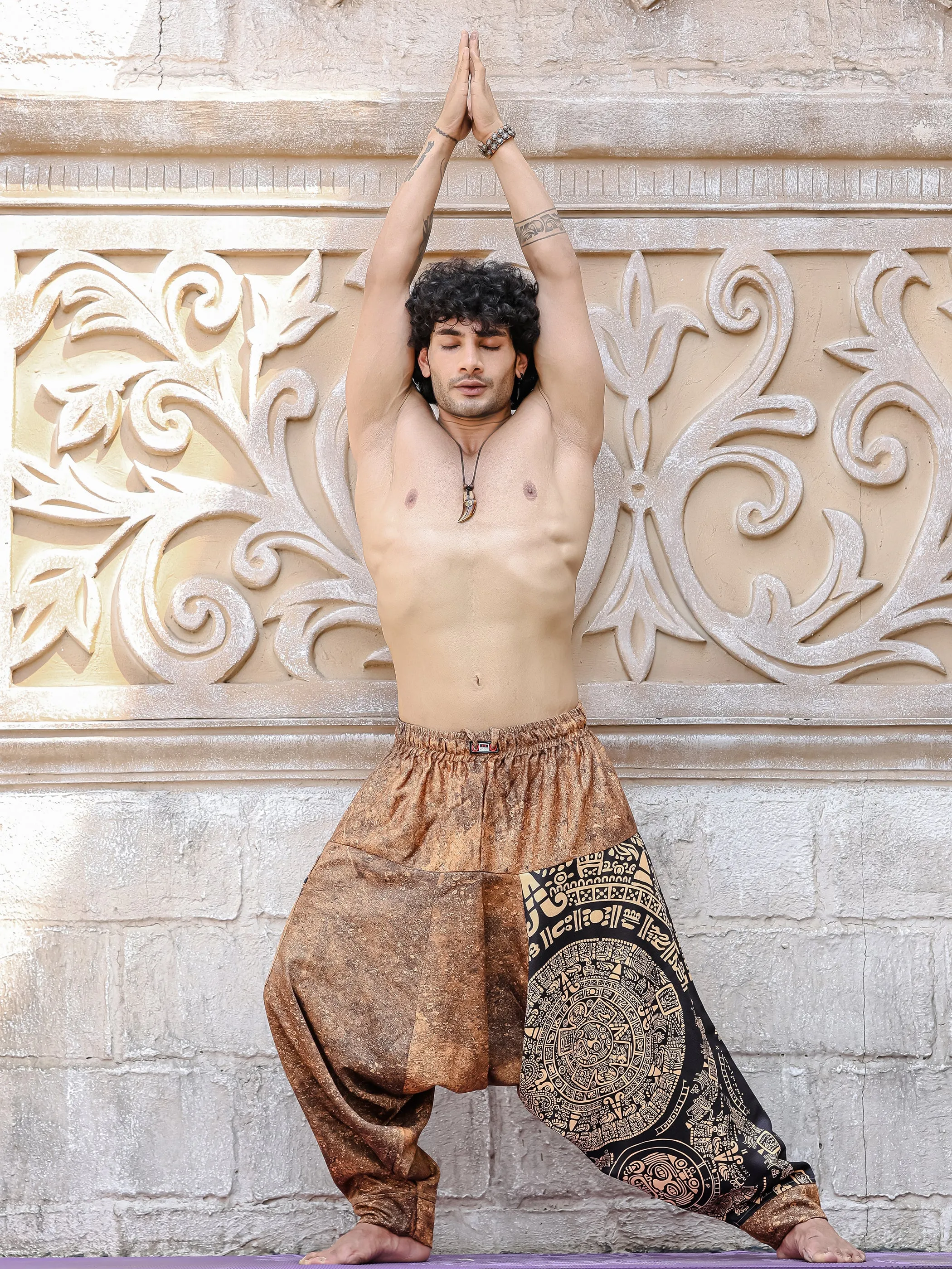 Men's Aladdin Balloon Harem Pants For Yoga Dance Travel