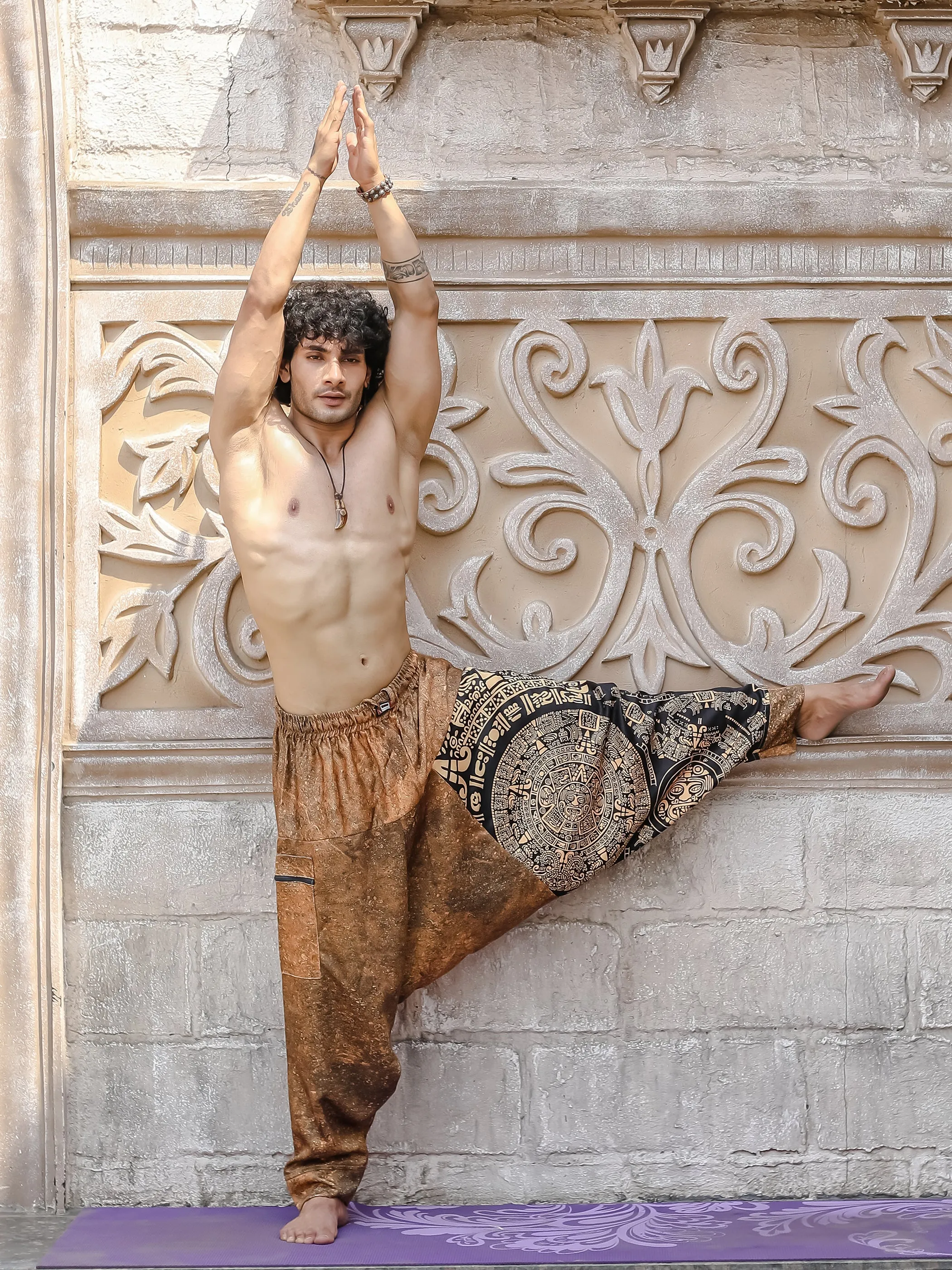 Men's Aladdin Balloon Harem Pants For Yoga Dance Travel