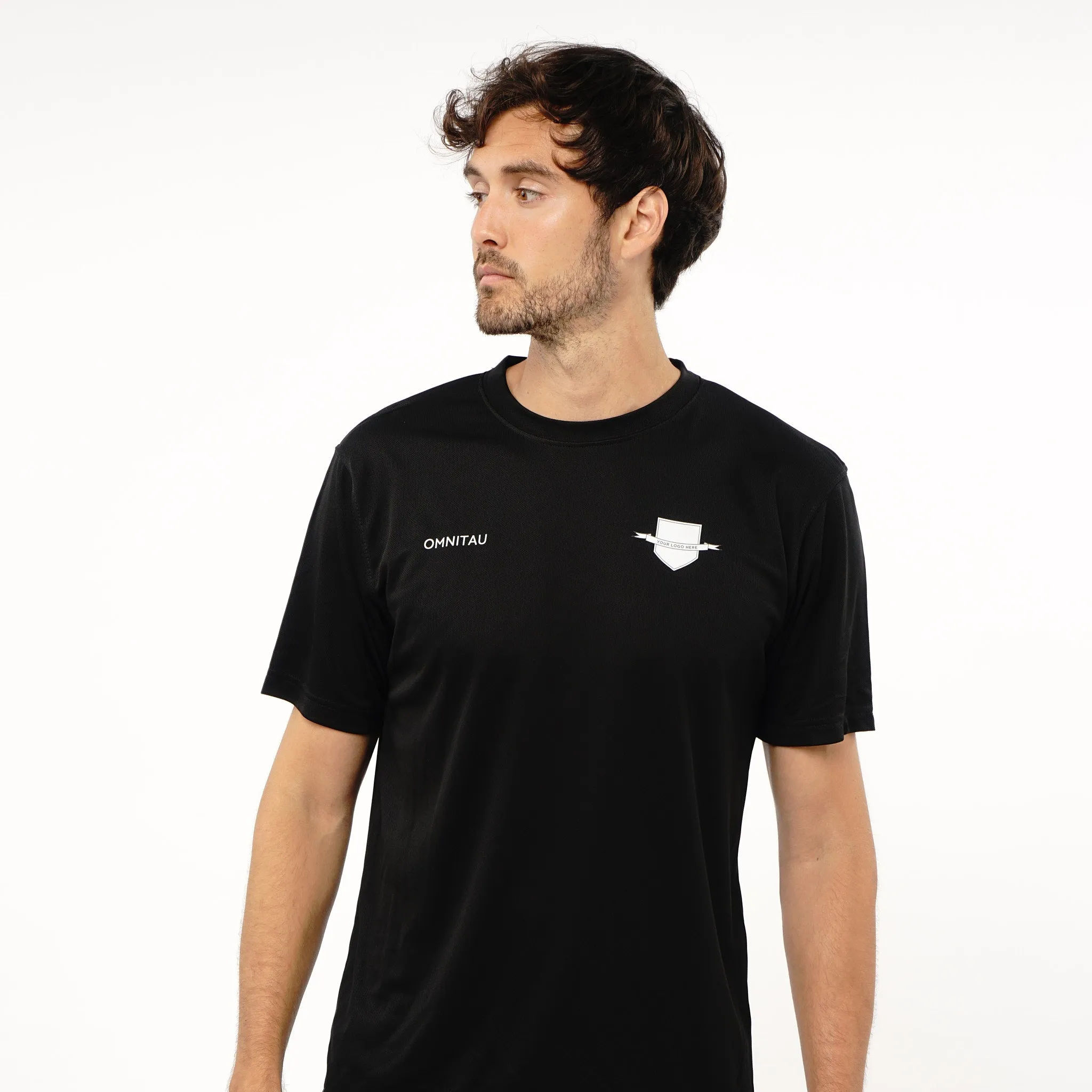 Omnitau Men's Core Crew Neck Hockey T-Shirt - Black