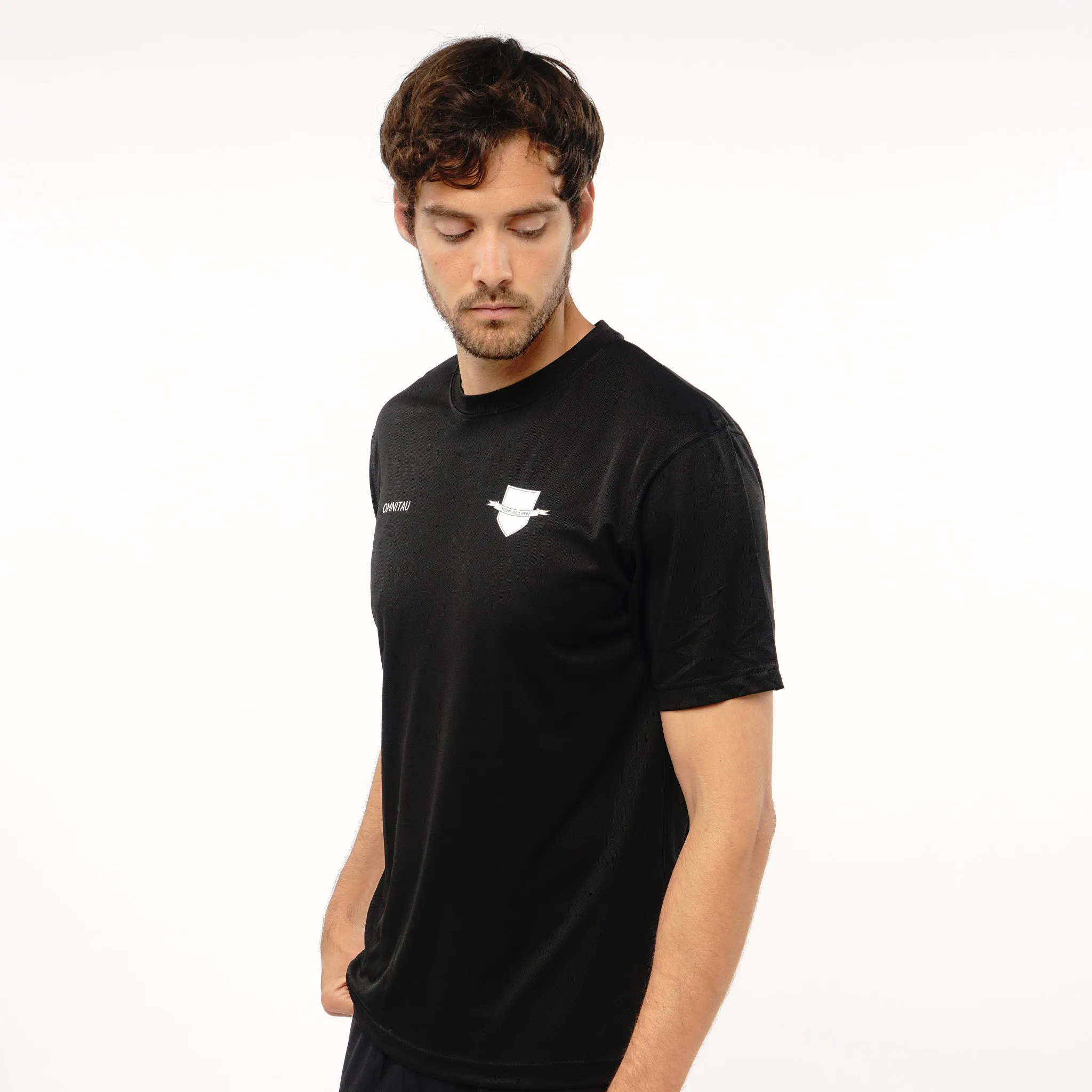 Omnitau Men's Core Crew Neck Hockey T-Shirt - Black