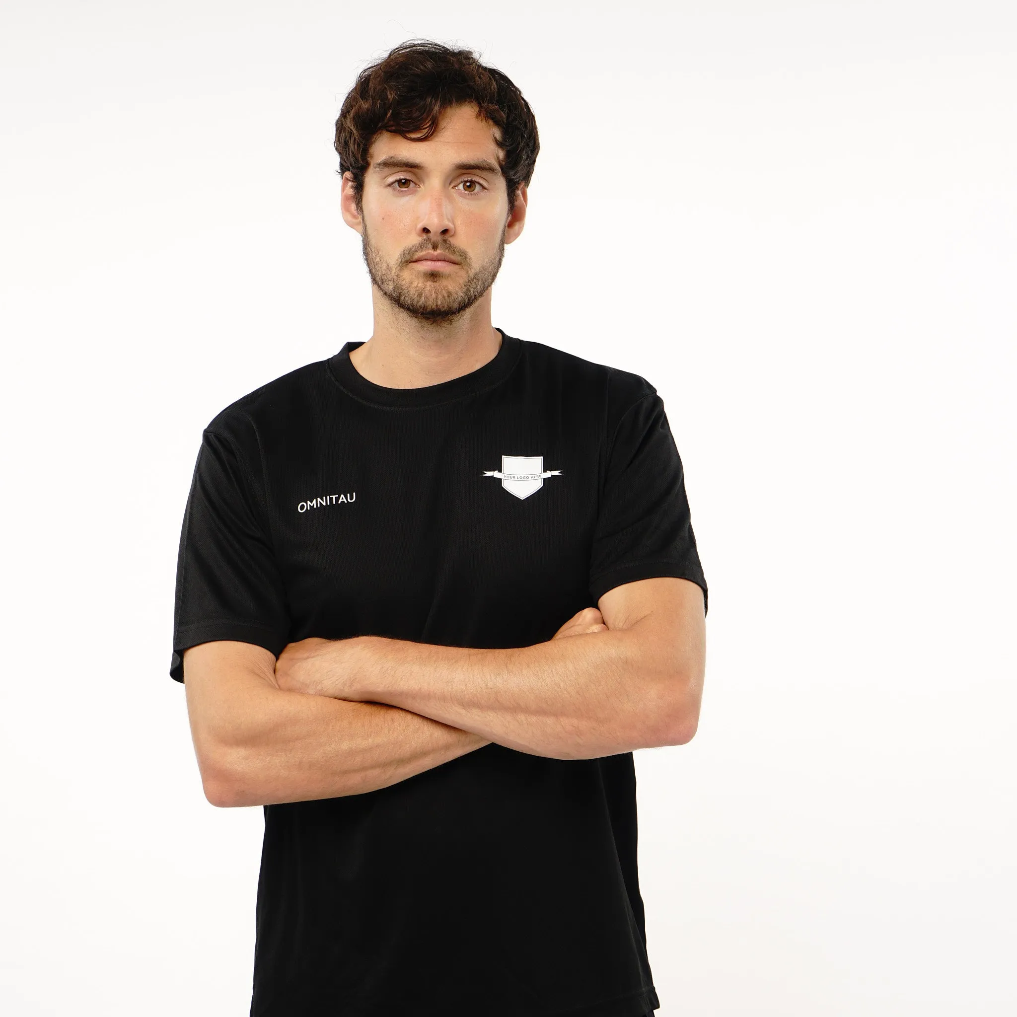 Omnitau Men's Core Crew Neck Hockey T-Shirt - Black