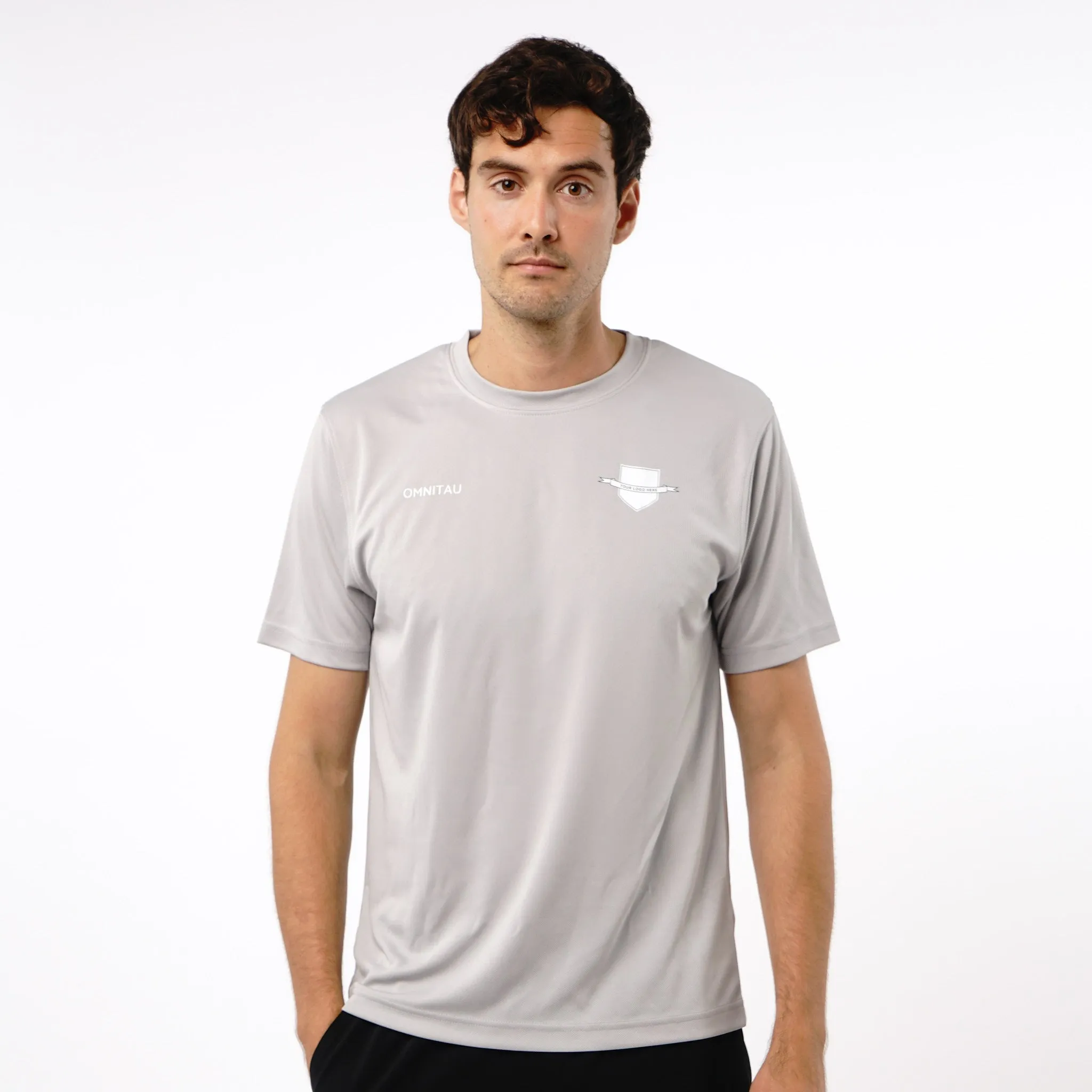 Omnitau Men's Core Multisport Crew Neck Playing Shirt - Heather Grey