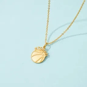 Personalized Basketball Baby Boy Name Necklace