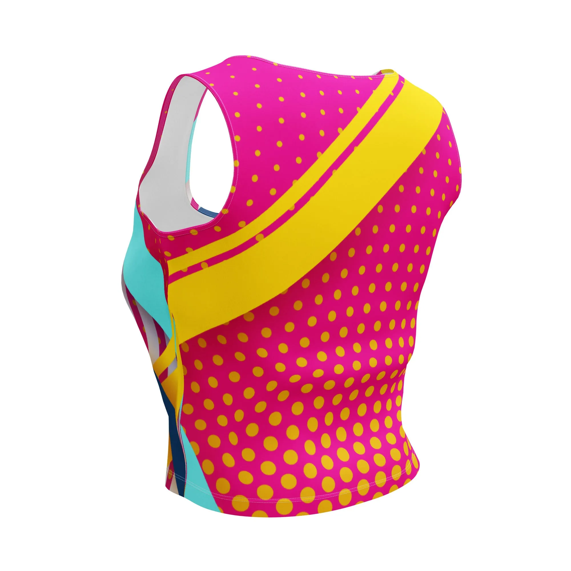PINK ABSTRACT FITNESS COLLECTION - Crop Top