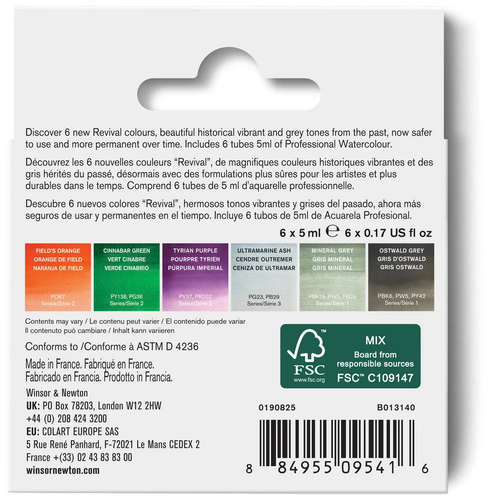 Professional Watercolour Revival Collection 6 Tubes
