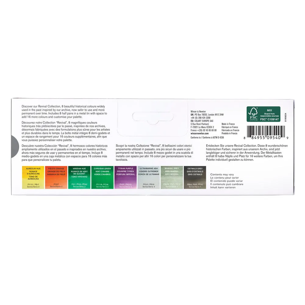 Professional Watercolour Revival Collection 8 Half Pan