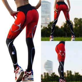 Red Heart Sexy Yoga Pants