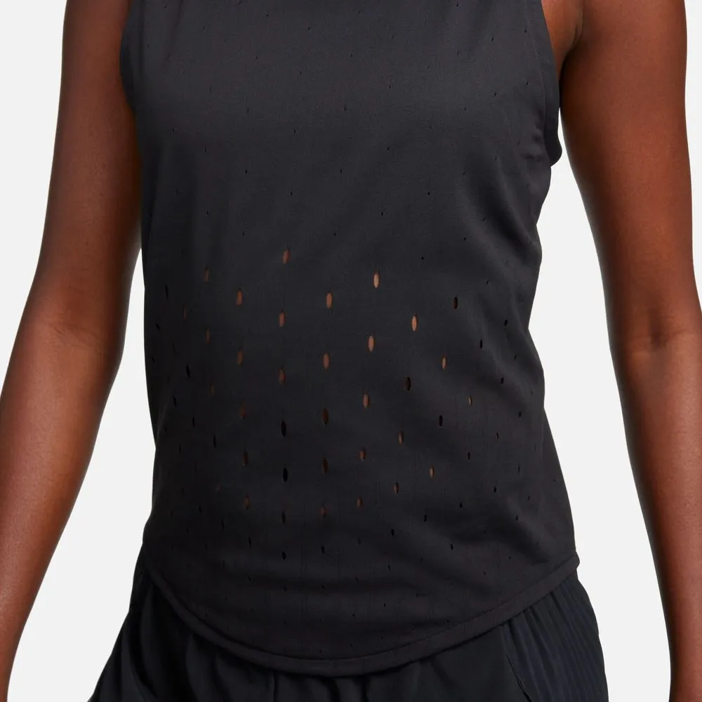 Womens Dri-FIT ADV AeroSwift Running Singlet - Black