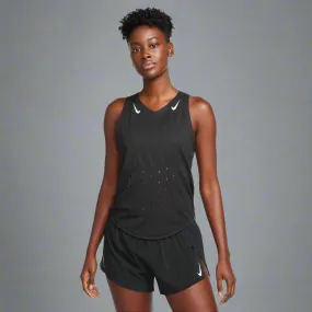 Womens Dri-FIT ADV AeroSwift Running Singlet - Black