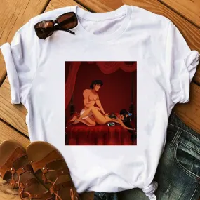 Women's Tshirt Aladdin Jasmin Romantic Night Funny T Shirt Girl Fitness Summer O-Neck Casual Short Sleeve Camiseta Mujer Lady